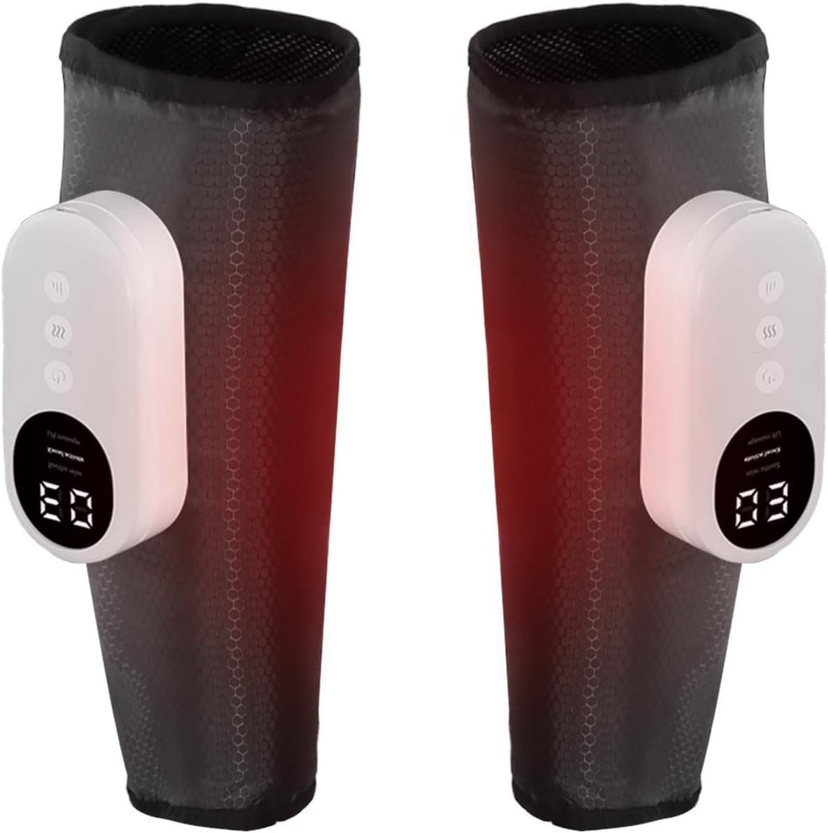 Calf Air Compression Massager for Circulation and Pain Relief, Leg Massager with Heat, Relieve Fatigue, Help for Edema and Varicose Veins, Gifts (Calf: Within 22.5 inches)