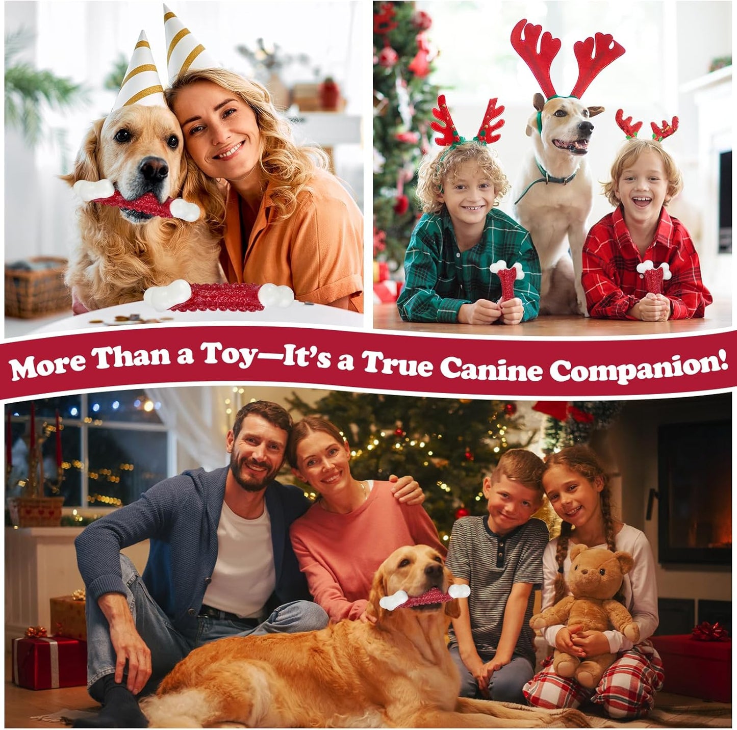 Tough Dog Toys, Toys for Aggressive Chewers Large Breed, Chew Dogs, Bone Toy Nylon Dogs Almost Indestructible