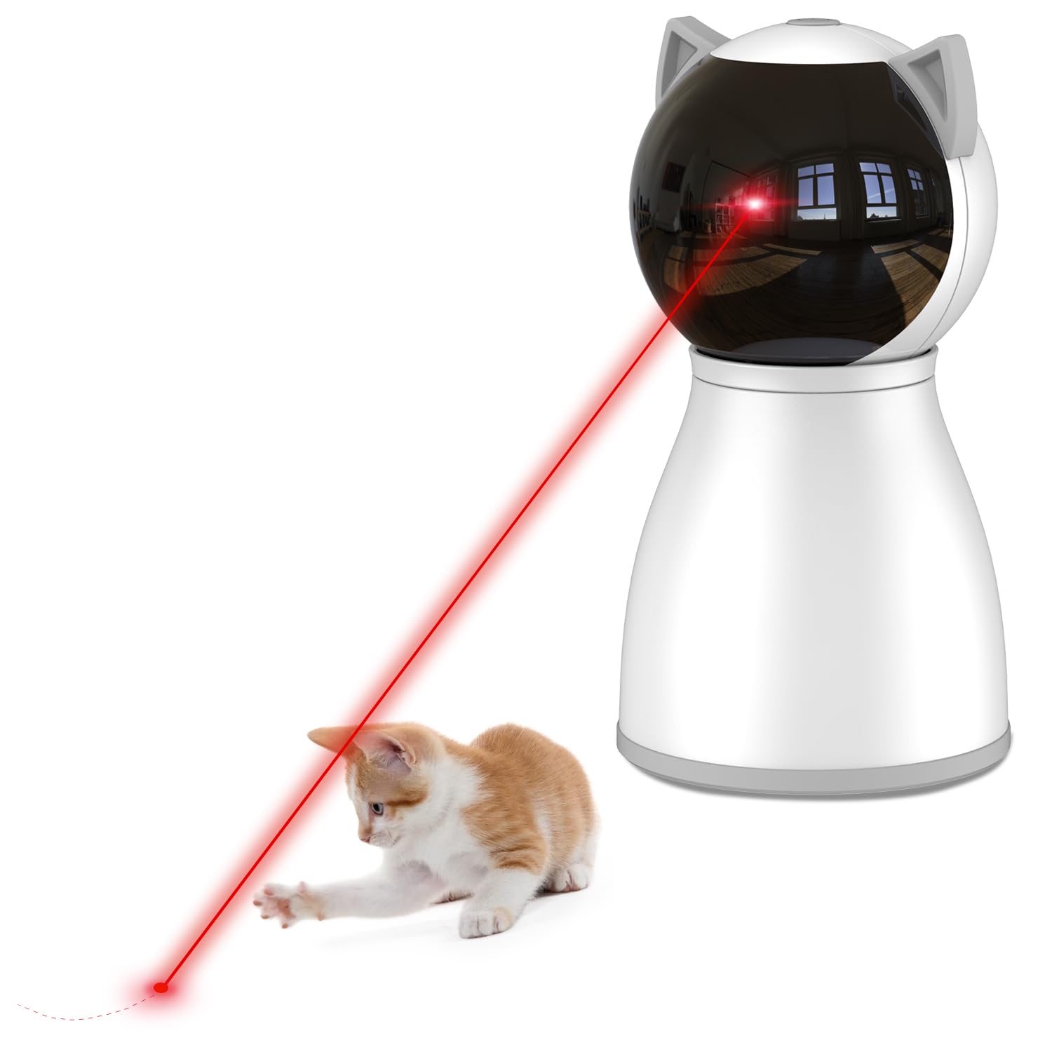 YVE LIFE Laser Cat Toys for Indoor Cats,The 4th Generation Real Random Trajectory Motion Activated Rechargeable Automatic Cat Laser Toy,Interactive Cat Toys for Bored Indoor Adult Cats/Kittens (Gray)