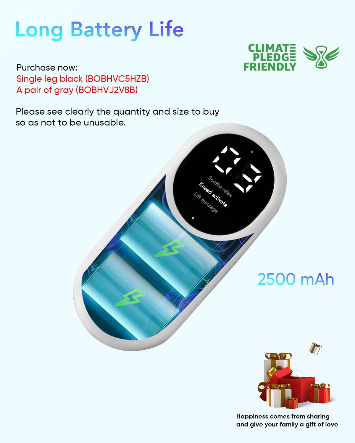 Calf Air Compression Massager for Circulation and Pain Relief, Leg Massager with Heat, Relieve Fatigue, Help for Edema and Varicose Veins, Gifts (Calf: Within 22.5 inches)