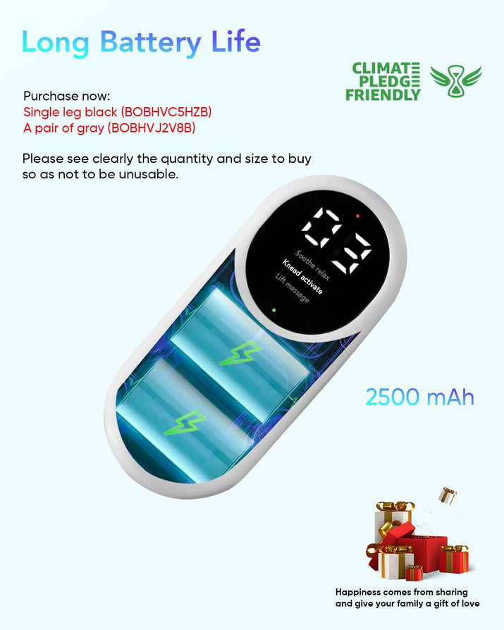 Calf Air Compression Massager for Circulation and Pain Relief, Leg Massager with Heat, Relieve Fatigue, Help for Edema and Varicose Veins, Gifts (Calf: Within 22.5 inches)