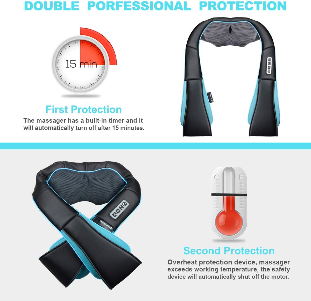 Mo Cuishle Shiatsu Neck and Shoulder Massager with Heat – Deep Kneading Massage for Relaxation – Ideal for Christmas, Mother's Day, Father's Day, Gifts for Men, Women, Mom and Dad