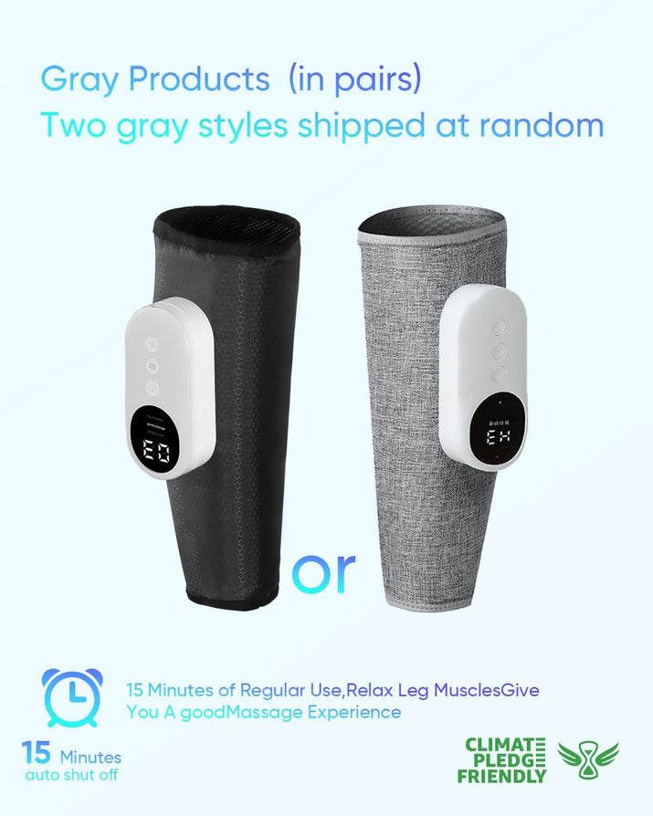 Calf Air Compression Massager for Circulation and Pain Relief, Leg Massager with Heat, Relieve Fatigue, Help for Edema and Varicose Veins, Gifts (Calf: Within 22.5 inches)