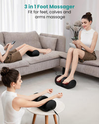Nekteck Foot Massager with Heat & Foot Roller, Shiatsu Calf Leg Massager for Circulation and Neuropathy Pain Relief for Feet Care Home Office Gadgets Relaxing Massage Tools for Women Men Mom Dad