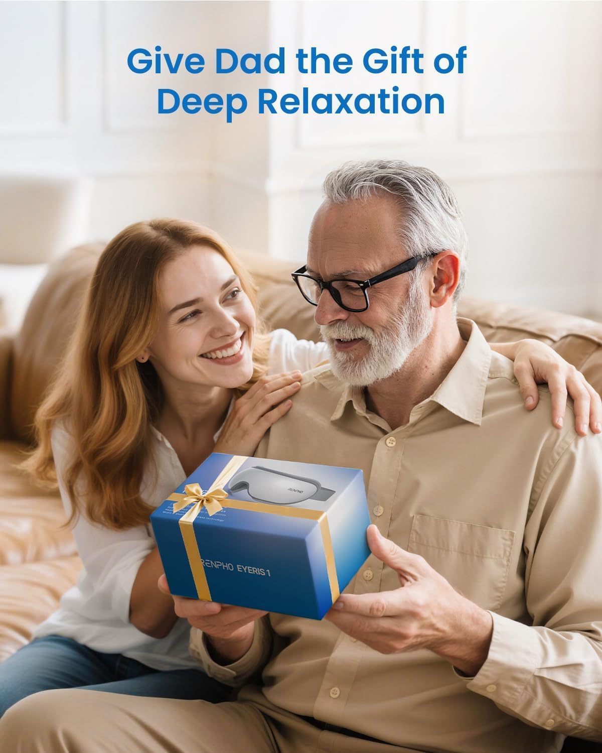 RENPHO Eyeris 1 Eye Massager with Heat, Eye Mask for Migraine, Smart Sleep Mask for Dry Eyes Relax, Reduce Strain for Mom Dad Women Men Her Him