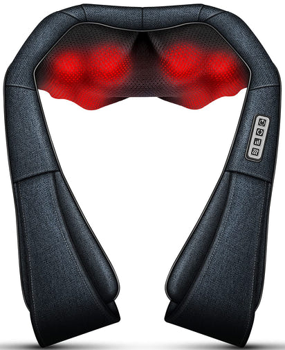 Mo Cuishle Shiatsu Neck and Shoulder Massager with Heat – Deep Kneading Massage for Relaxation – Ideal for Christmas, Mother's Day, Father's Day, Gifts for Men, Women, Mom and Dad